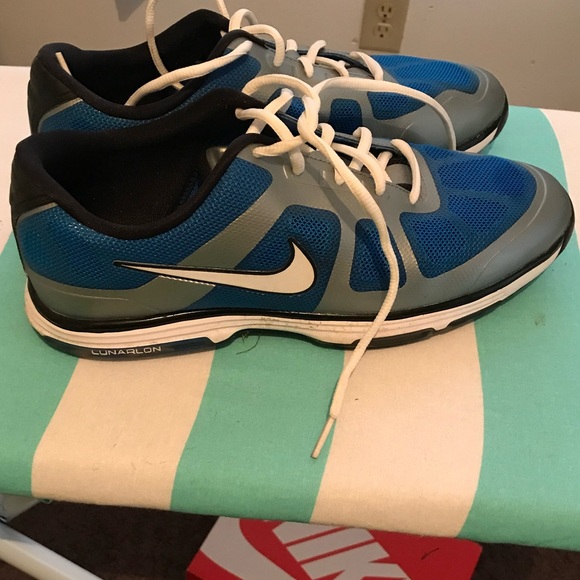 Men’s Nike Blue and Silver Golf Shoes